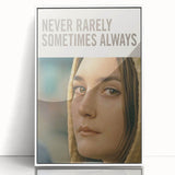 2020s Vintage Movie Poster Never Rarely Sometimes Always – Retro Film Art Print