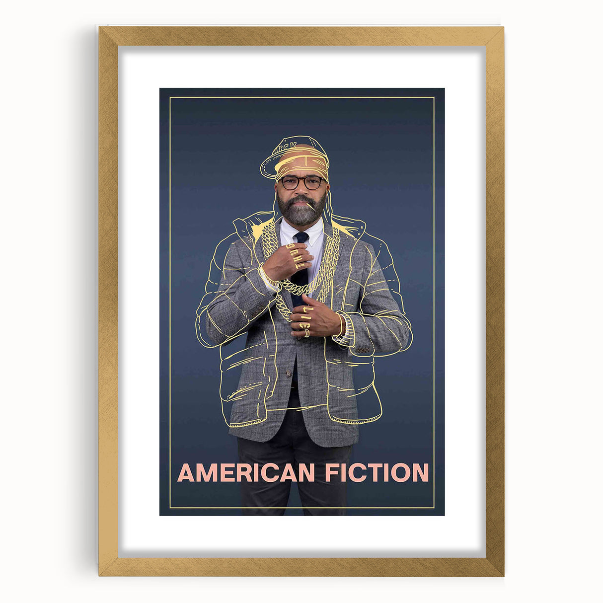 2020s Vintage Movie Poster - American Fiction Retro Film Art
