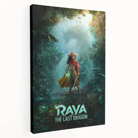 Raya and the Last Dragon Poster – 2020s Vintage Fantasy Wall Art