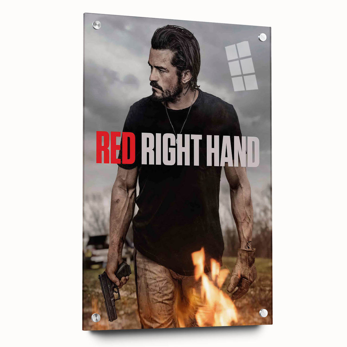 Red Right Hand 2020s Vintage Movie Poster – Retro Action Wall Art