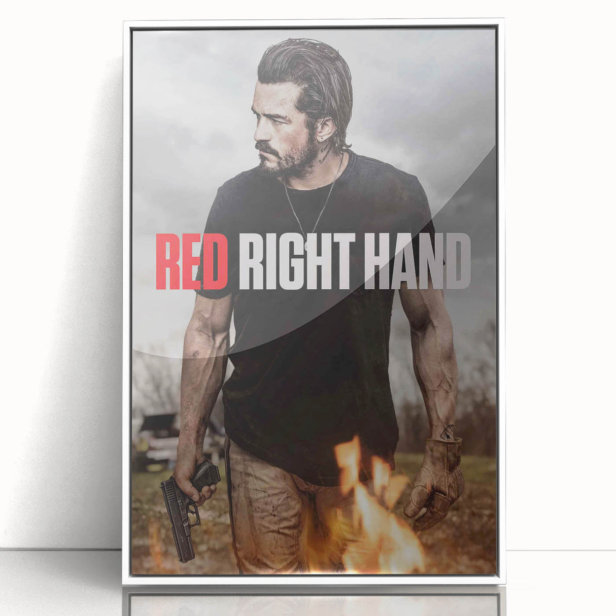 Red Right Hand 2020s Vintage Movie Poster – Retro Action Wall Art