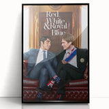 Red, White & Royal Blue 2020s Vintage Movie Poster – Romantic Wall Art