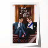 Red, White & Royal Blue 2020s Vintage Movie Poster – Romantic Wall Art