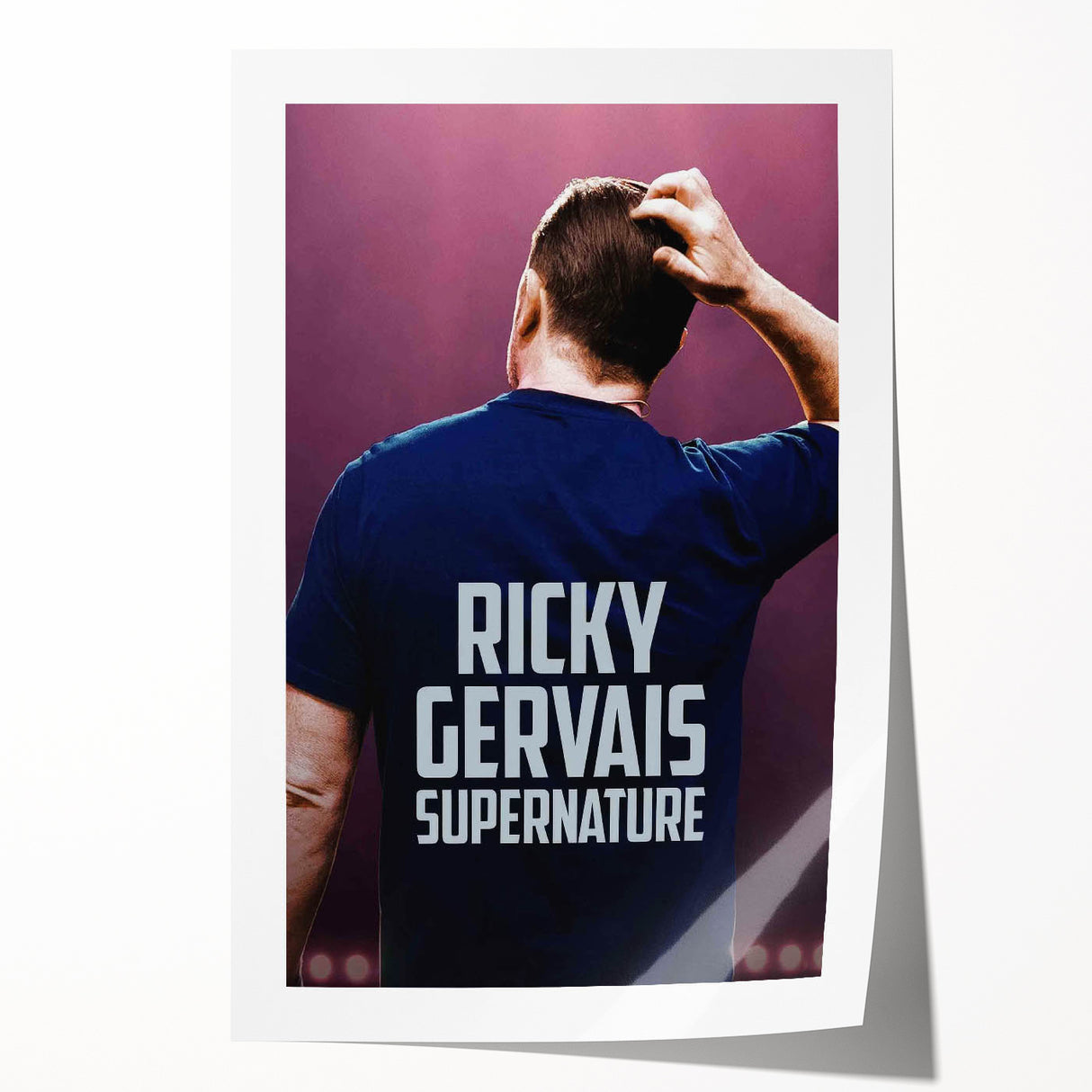 Ricky Gervais SuperNature Poster - 2020s Vintage Comedy Wall Art