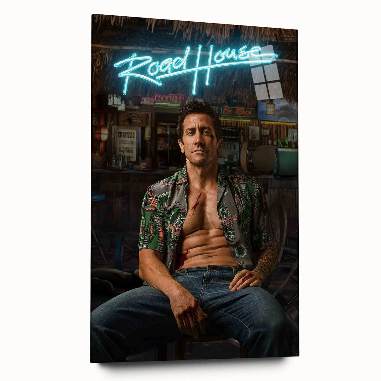 Road House 2020s Vintage Movie Poster - Retro Action Film Wall Art