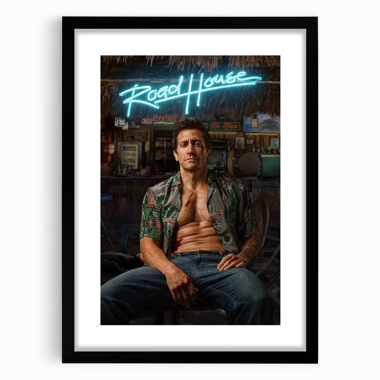 Road House 2020s Vintage Movie Poster - Retro Action Film Wall Art