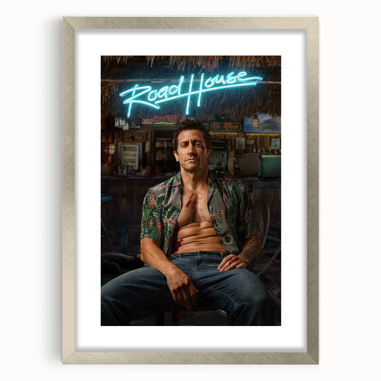 Road House 2020s Vintage Movie Poster - Retro Action Film Wall Art