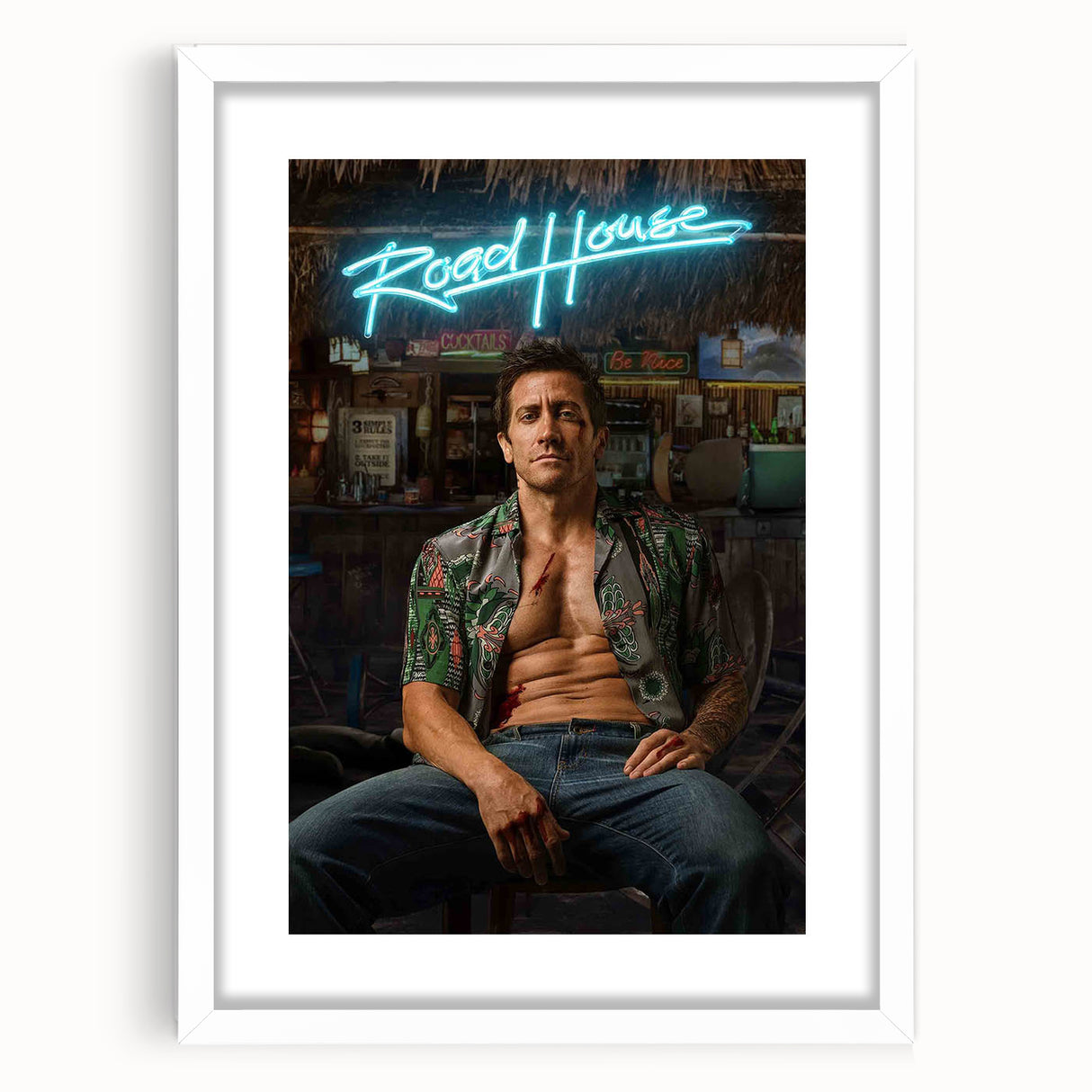 Road House 2020s Vintage Movie Poster - Retro Action Film Wall Art
