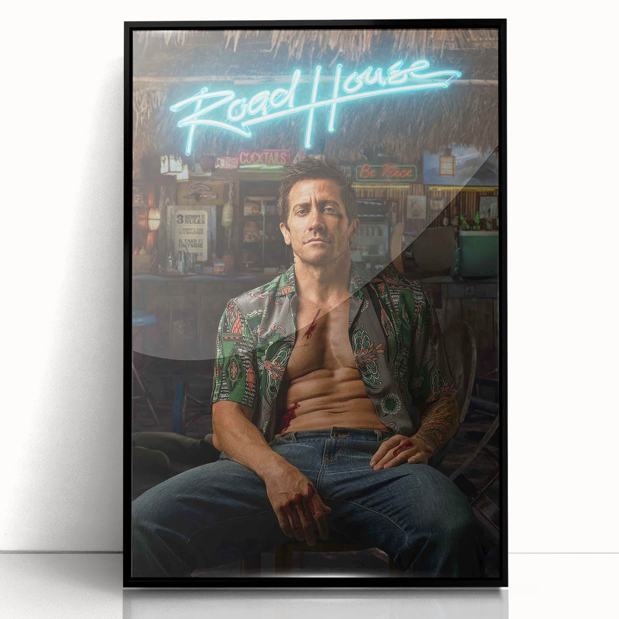 Road House 2020s Vintage Movie Poster - Retro Action Film Wall Art
