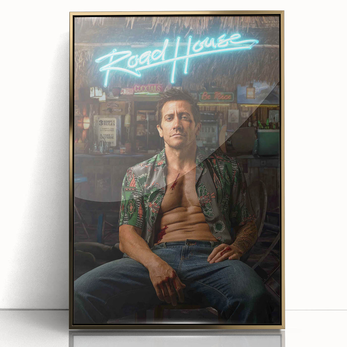 Road House 2020s Vintage Movie Poster - Retro Action Film Wall Art