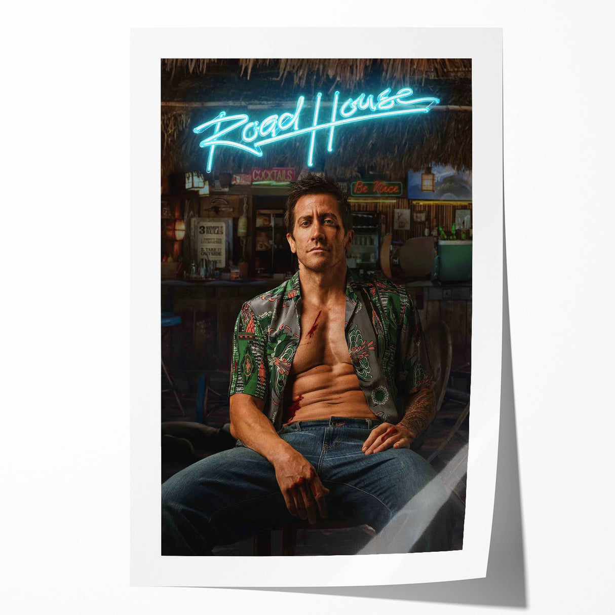 Road House 2020s Vintage Movie Poster - Retro Action Film Wall Art