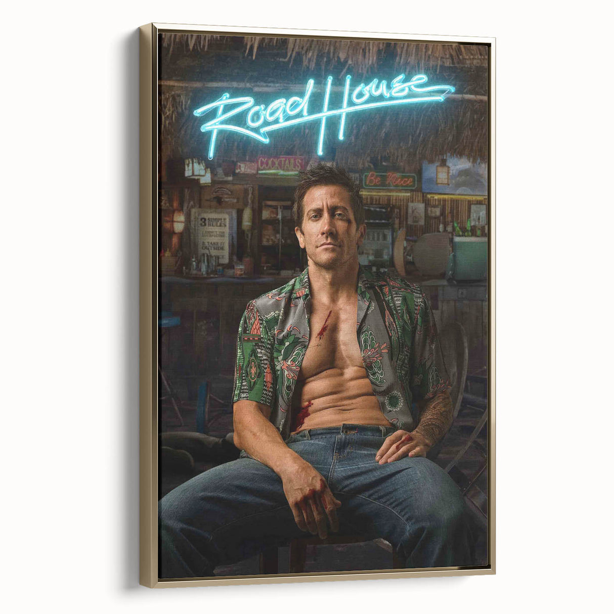 Road House 2020s Vintage Movie Poster - Retro Action Film Wall Art