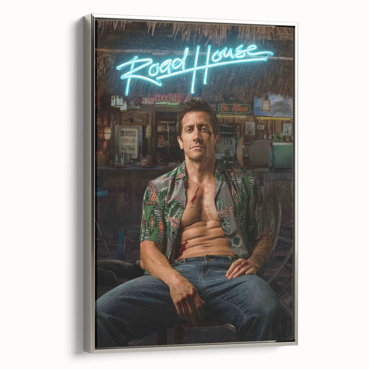 Road House 2020s Vintage Movie Poster - Retro Action Film Wall Art