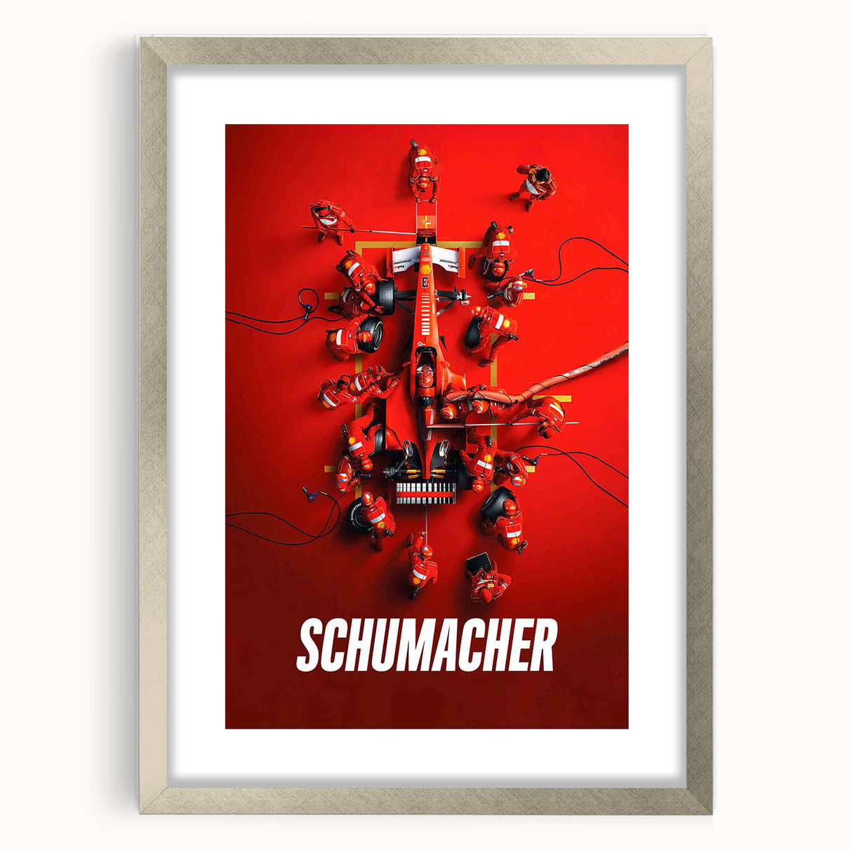 2020s Vintage Movie Poster - Schumacher Formula 1 Retro Film Art