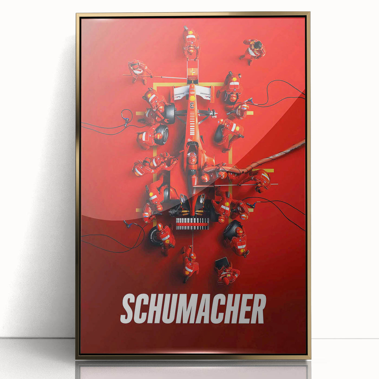 2020s Vintage Movie Poster - Schumacher Formula 1 Retro Film Art