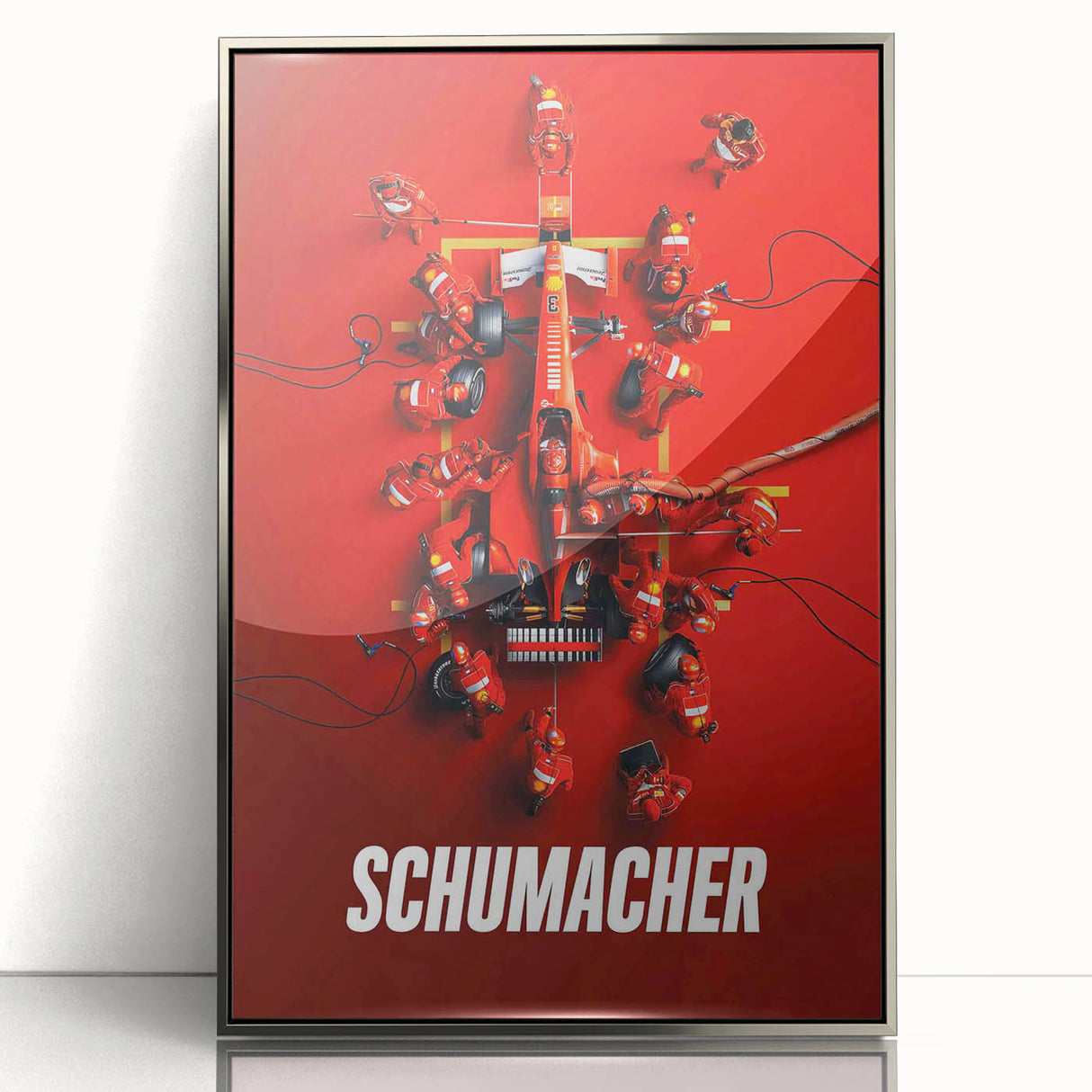 2020s Vintage Movie Poster - Schumacher Formula 1 Retro Film Art