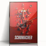 2020s Vintage Movie Poster - Schumacher Formula 1 Retro Film Art