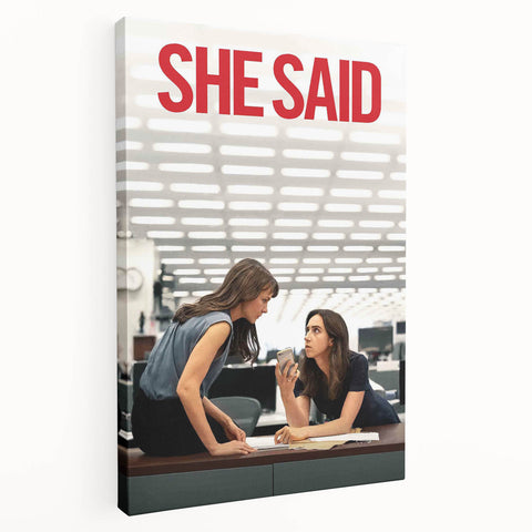 2020s Vintage Movie Poster - She Said Investigative Film Art