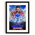 2020s Vintage Movie Poster - Sonic the Hedgehog Action Film Art