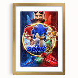 2020s Vintage Movie Poster – Sonic the Hedgehog 2 Retro Film Art