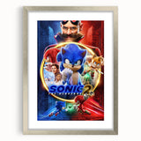 2020s Vintage Movie Poster – Sonic the Hedgehog 2 Retro Film Art