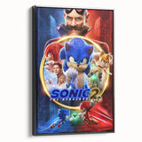 2020s Vintage Movie Poster – Sonic the Hedgehog 2 Retro Film Art