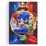 2020s Vintage Movie Poster – Sonic the Hedgehog 2 Retro Film Art