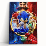 2020s Vintage Movie Poster – Sonic the Hedgehog 2 Retro Film Art
