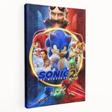 2020s Vintage Movie Poster – Sonic the Hedgehog 2 Retro Film Art
