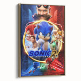 2020s Vintage Movie Poster – Sonic the Hedgehog 2 Retro Film Art