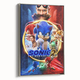 2020s Vintage Movie Poster – Sonic the Hedgehog 2 Retro Film Art