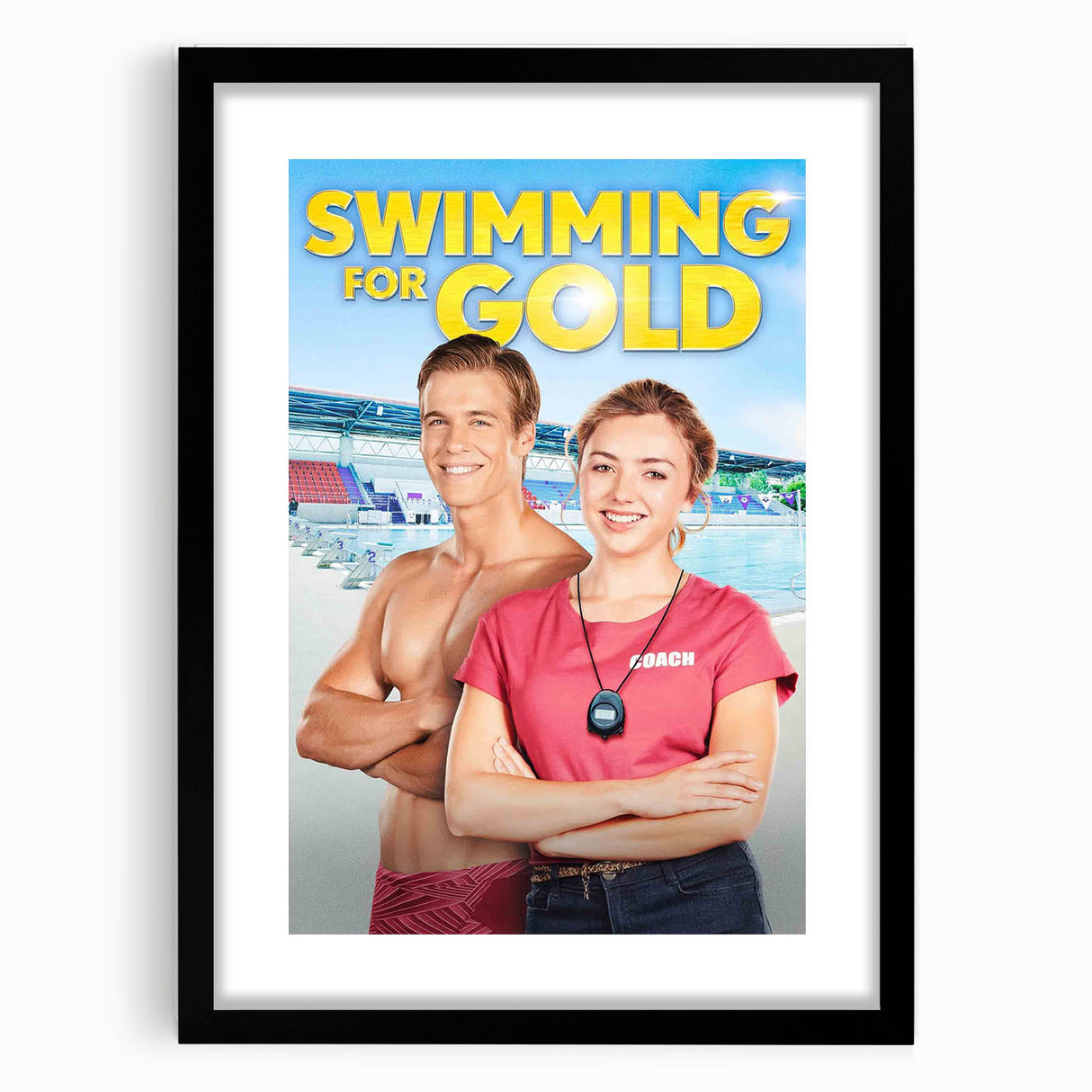 Swimming for Gold Poster – 2020s Vintage Movie Wall Art Print
