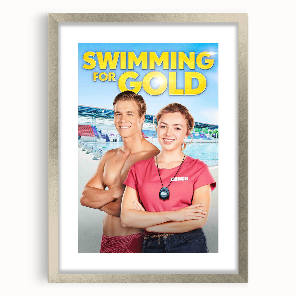 Swimming for Gold Poster – 2020s Vintage Movie Wall Art Print