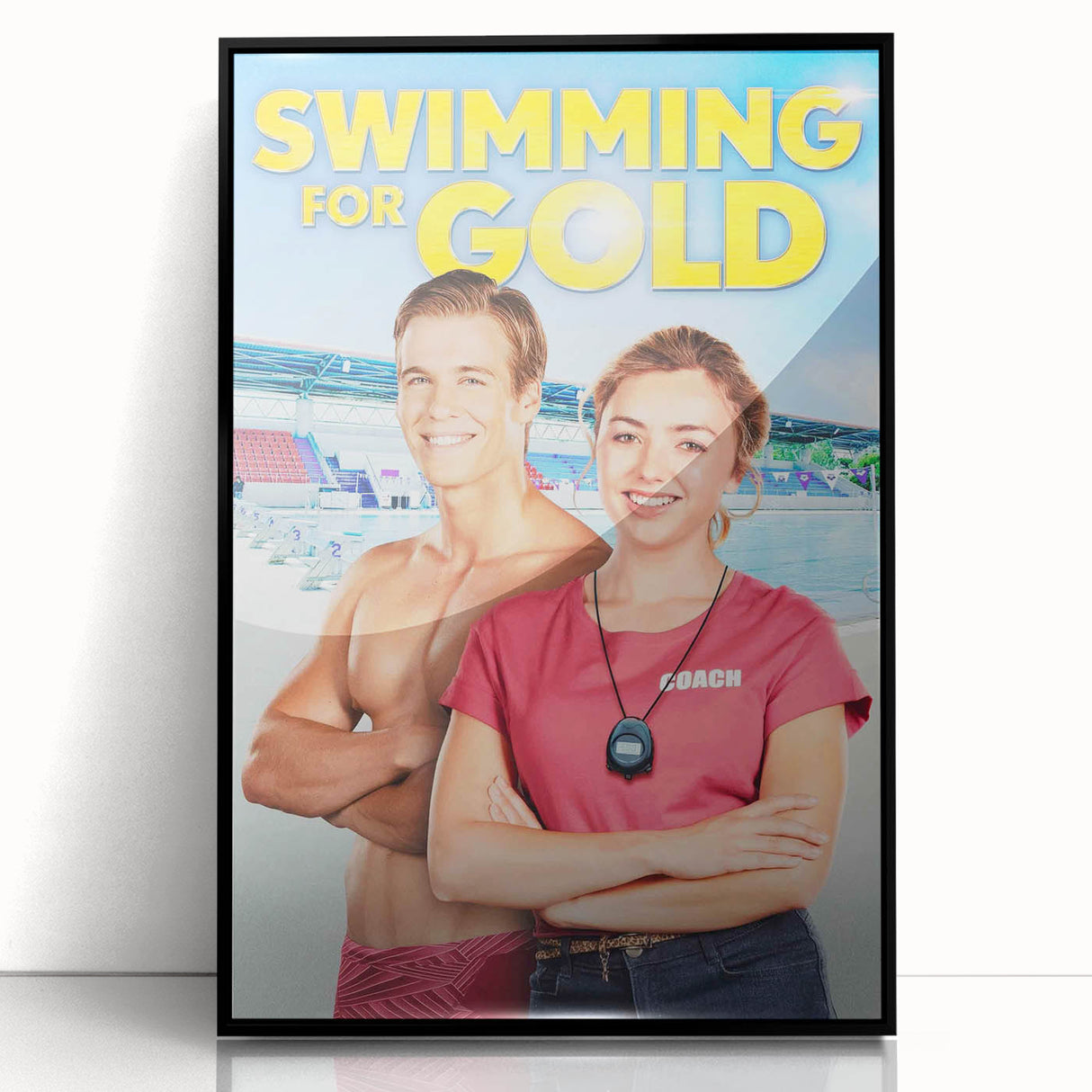 Swimming for Gold Poster – 2020s Vintage Movie Wall Art Print