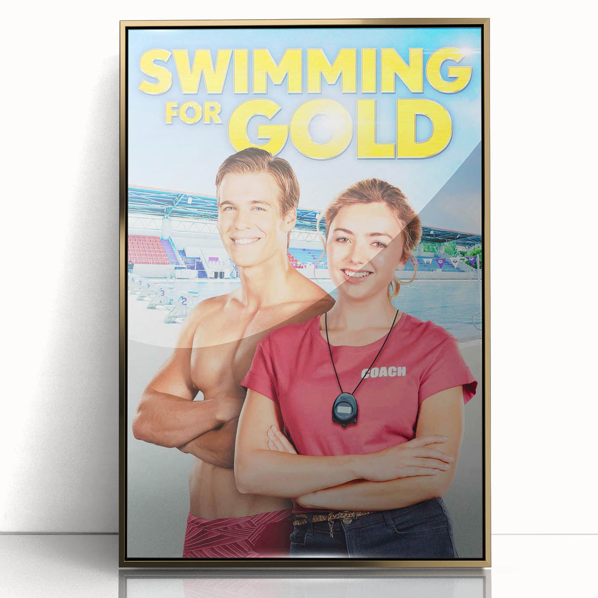 Swimming for Gold Poster – 2020s Vintage Movie Wall Art Print