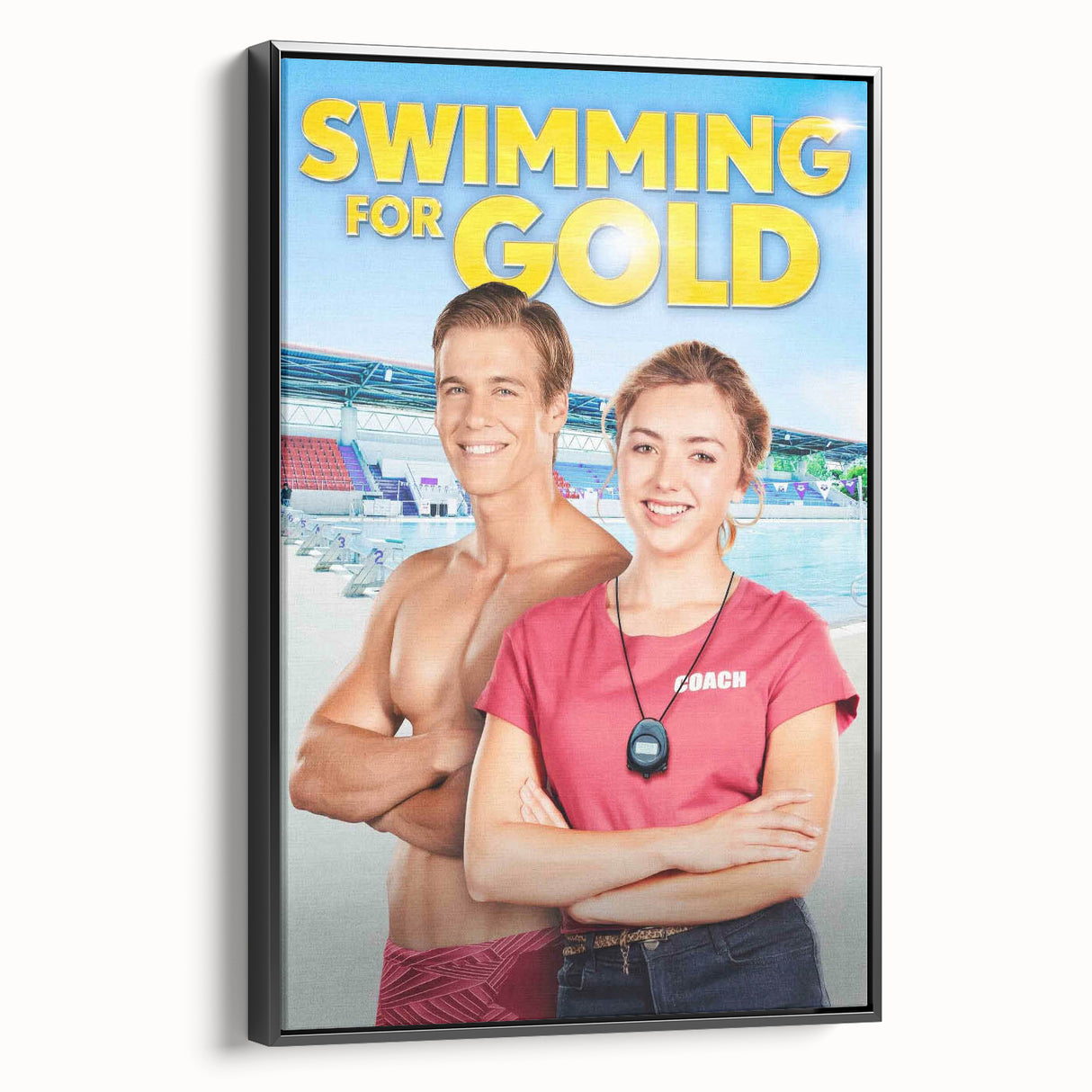 Swimming for Gold Poster – 2020s Vintage Movie Wall Art Print
