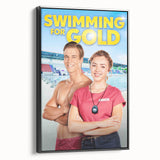 Swimming for Gold Poster – 2020s Vintage Movie Wall Art Print