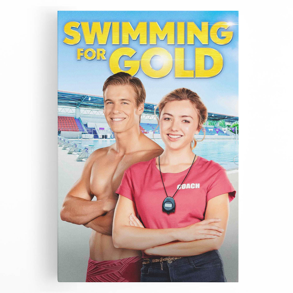 Swimming for Gold Poster – 2020s Vintage Movie Wall Art Print