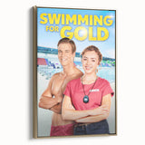 Swimming for Gold Poster – 2020s Vintage Movie Wall Art Print