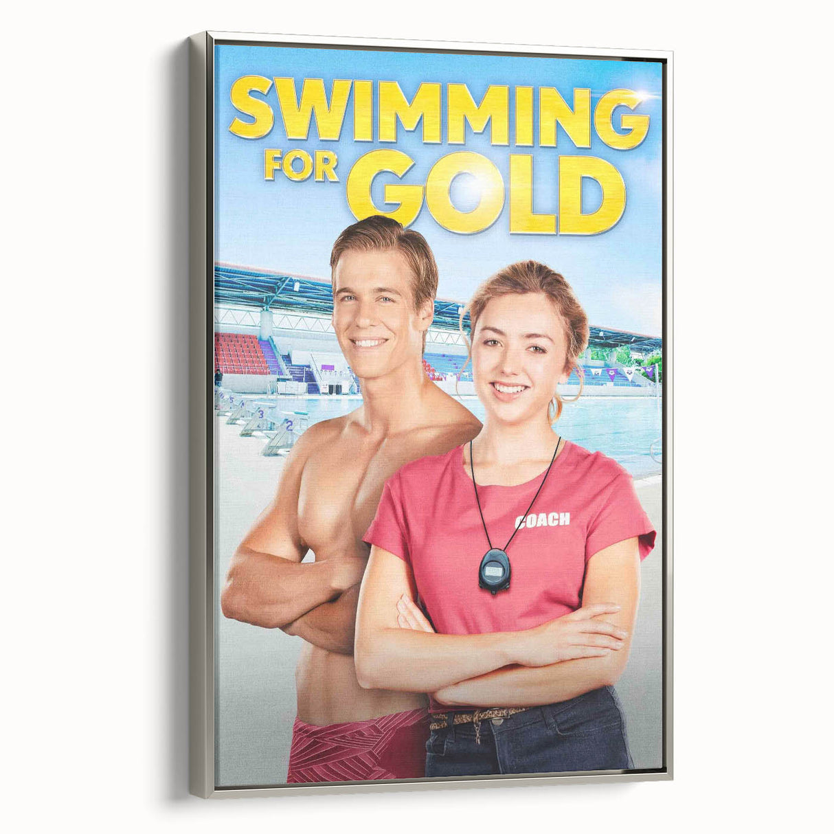 Swimming for Gold Poster – 2020s Vintage Movie Wall Art Print