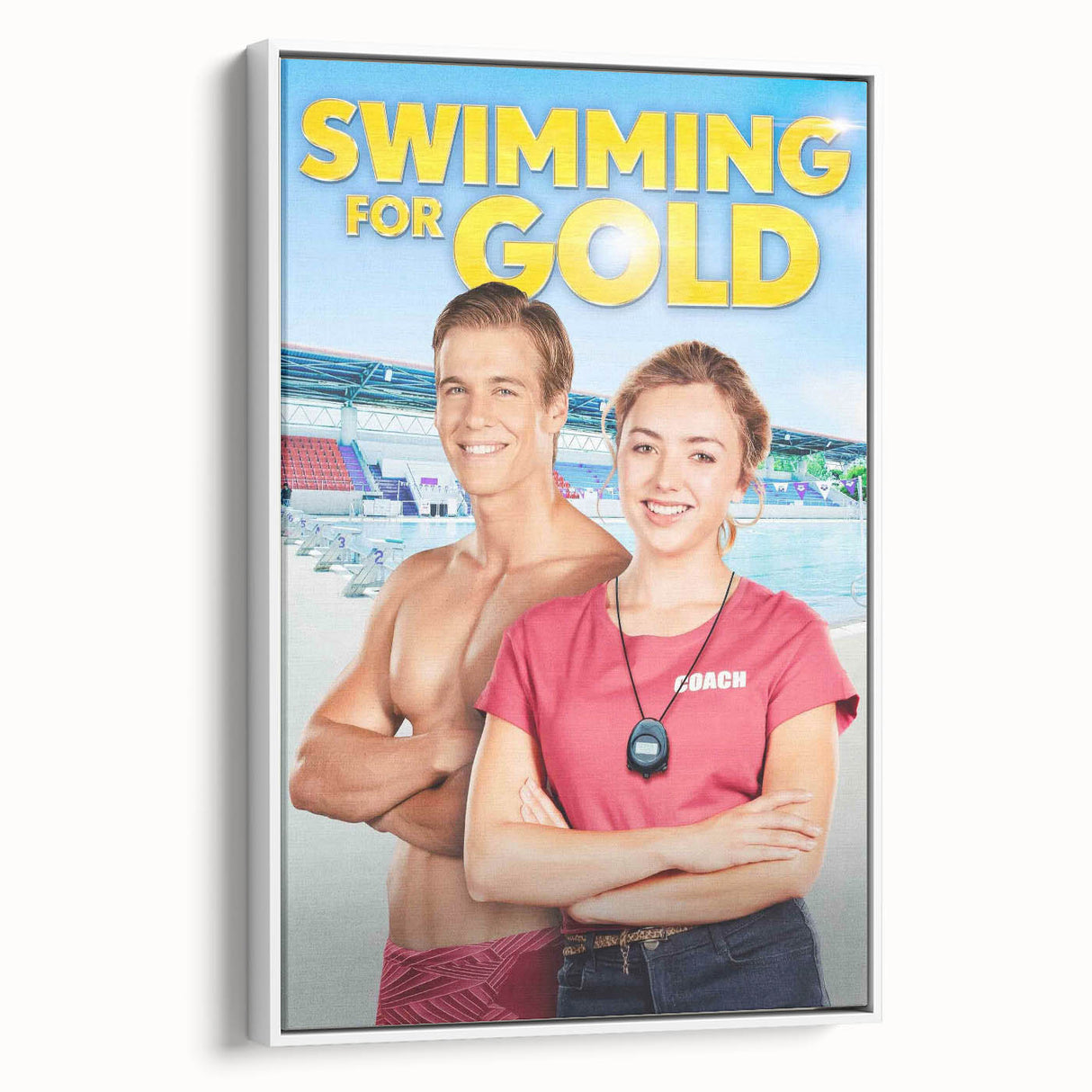 Swimming for Gold Poster – 2020s Vintage Movie Wall Art Print