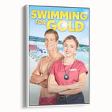 Swimming for Gold Poster – 2020s Vintage Movie Wall Art Print