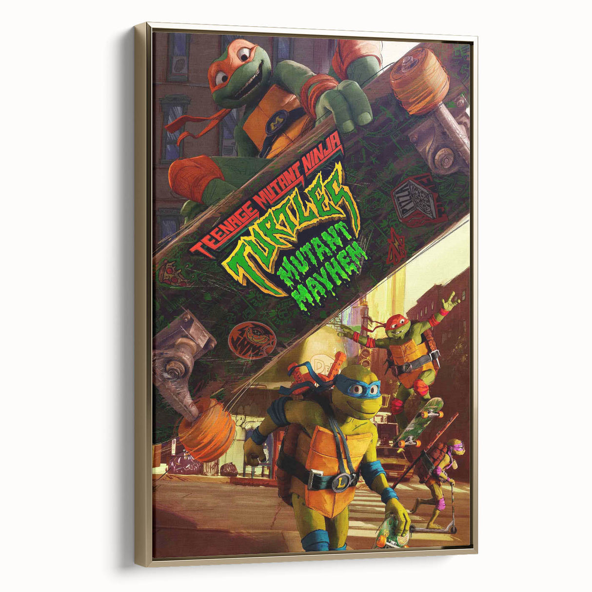 TMNT Mutant Mayhem Poster – 2020s Vintage Retro Action Art