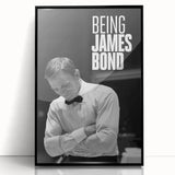 2020s Vintage Movie Poster - Being James Bond Retro Film Art