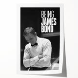 2020s Vintage Movie Poster - Being James Bond Retro Film Art