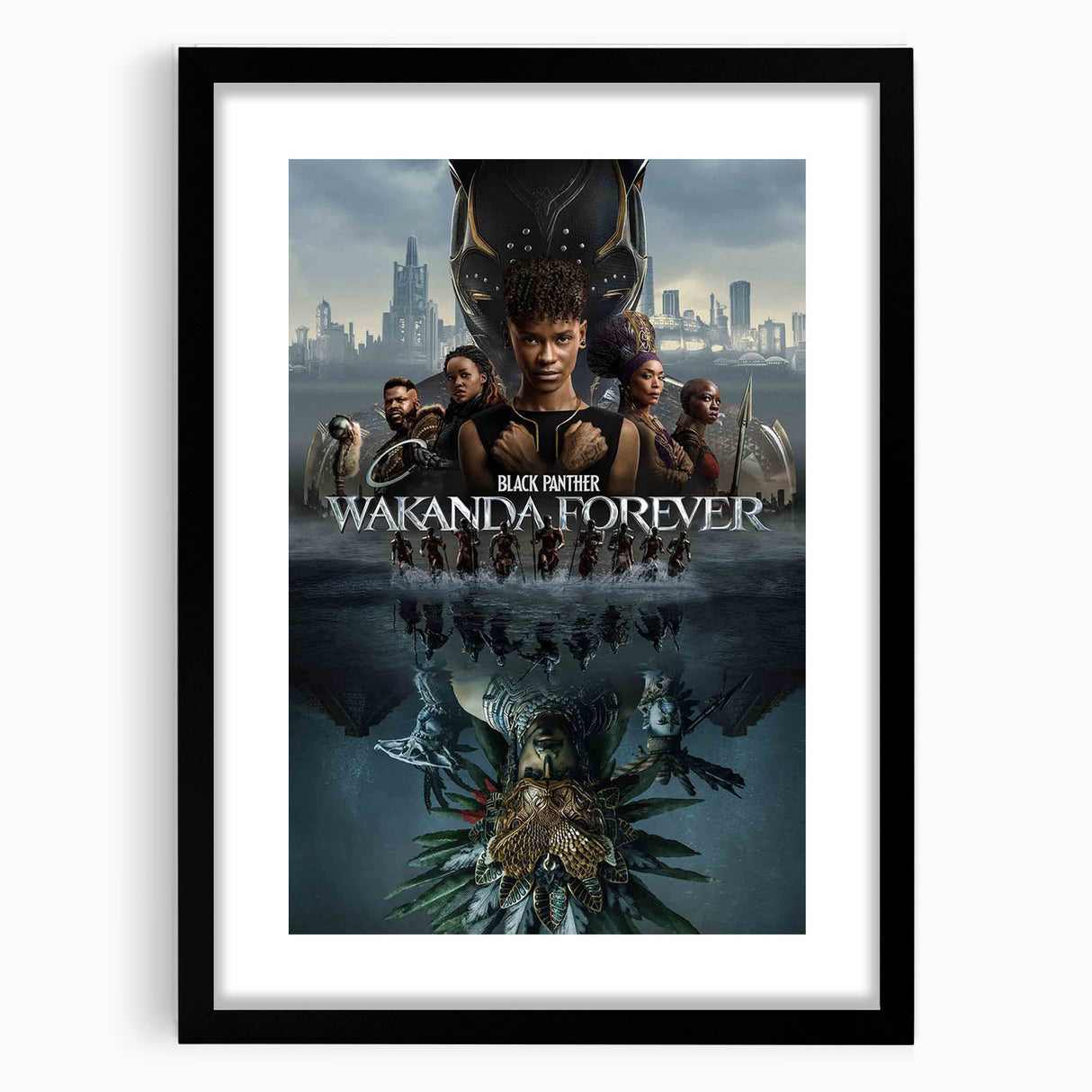 2020s Vintage Movie Poster - Wakanda Forever Retro Film Art