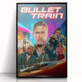 2020s Vintage Movie Poster - Bullet Train Retro Film Art