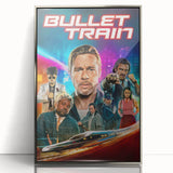 2020s Vintage Movie Poster - Bullet Train Retro Film Art