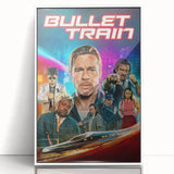 2020s Vintage Movie Poster - Bullet Train Retro Film Art