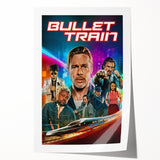 2020s Vintage Movie Poster - Bullet Train Retro Film Art